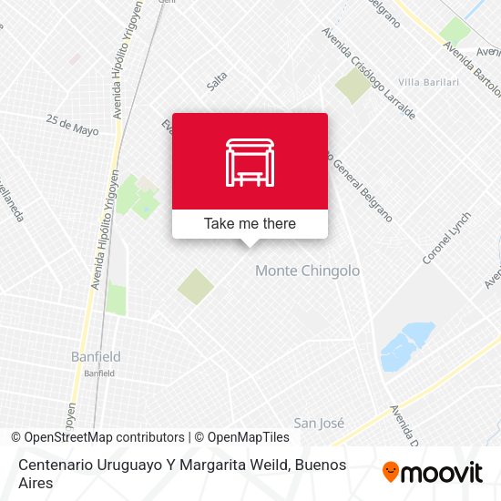 Mapa de Centenario Uruguayo Y Margarita Weild