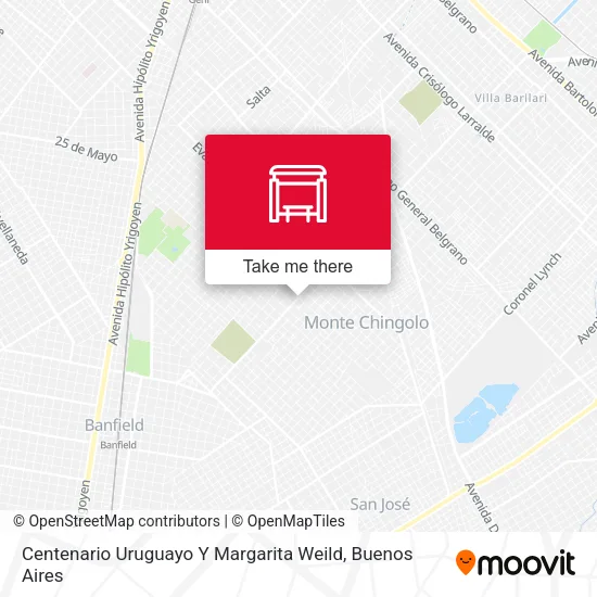Centenario Uruguayo Y Margarita Weild map
