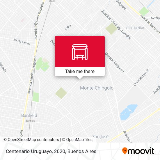 Mapa de Centenario Uruguayo, 2020