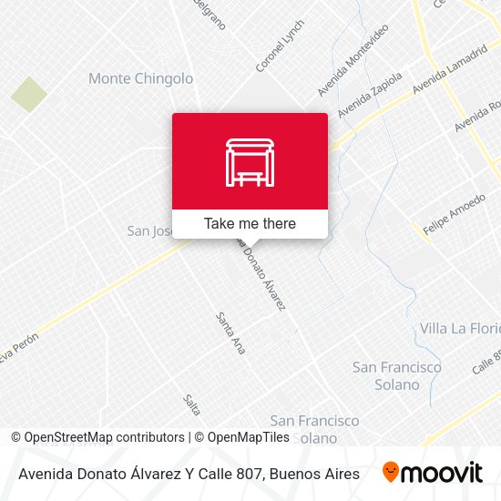 Mapa de Avenida Donato Álvarez Y Calle 807