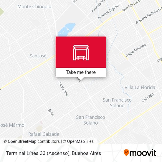 Terminal Línea 33 (Ascenso) map