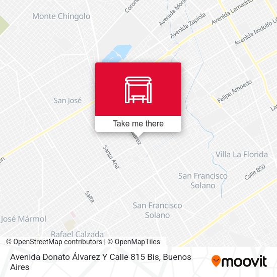 Mapa de Avenida Donato Álvarez Y Calle 815 Bis
