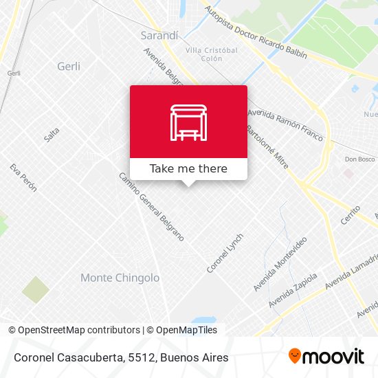 Coronel Casacuberta, 5512 map