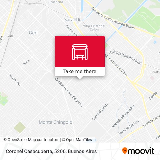 Coronel Casacuberta, 5206 map
