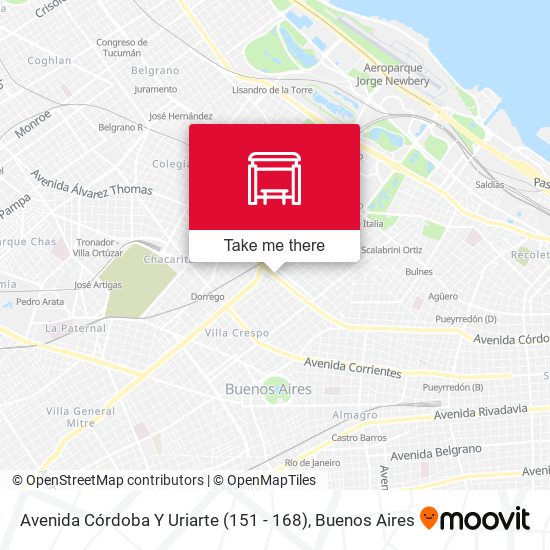 Avenida Córdoba Y Uriarte (151 - 168) map