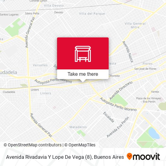 Avenida Rivadavia Y Lope De Vega (8) map