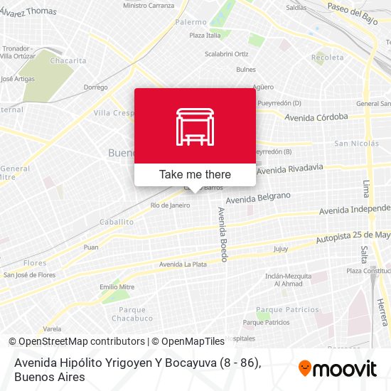 Mapa de Avenida Hipólito Yrigoyen Y Bocayuva (8 - 86)