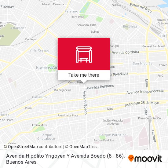 Avenida Hipólito Yrigoyen Y Avenida Boedo (8 - 86) map