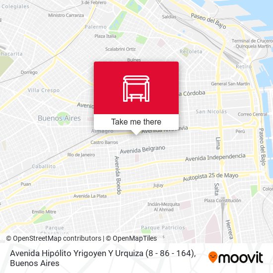 Avenida Hipólito Yrigoyen Y Urquiza (8 - 86 - 164) map