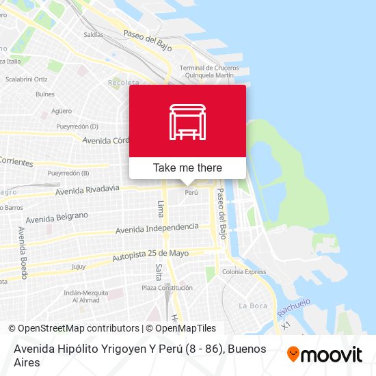 Avenida Hipólito Yrigoyen Y Perú (8 - 86) map