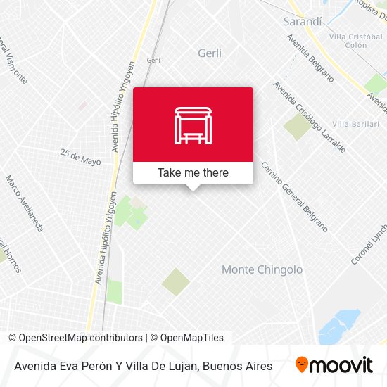 Mapa de Avenida Eva Perón Y Villa De Lujan