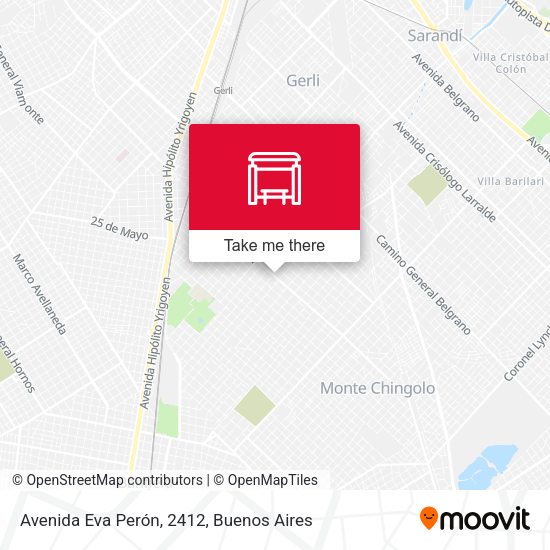 Mapa de Avenida Eva Perón, 2412