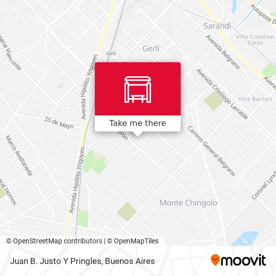 Juan B. Justo Y Pringles map