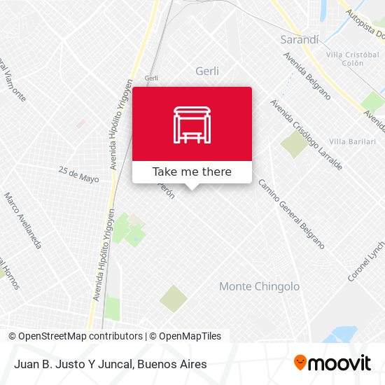 Juan B. Justo Y Juncal map