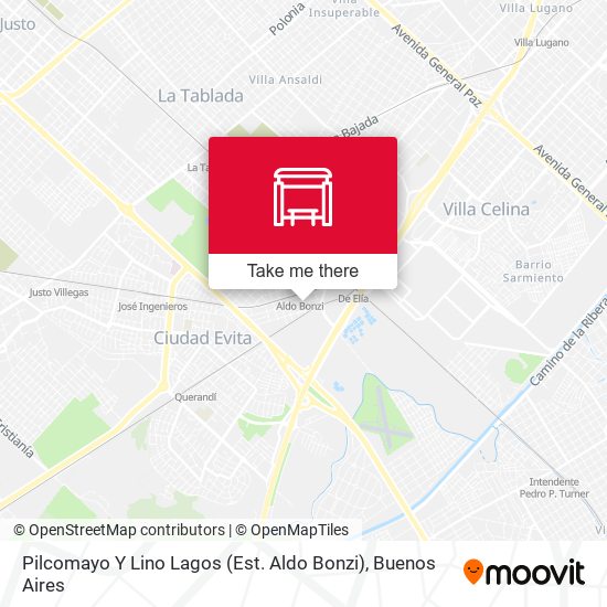 Pilcomayo Y Lino Lagos (Est. Aldo Bonzi) map