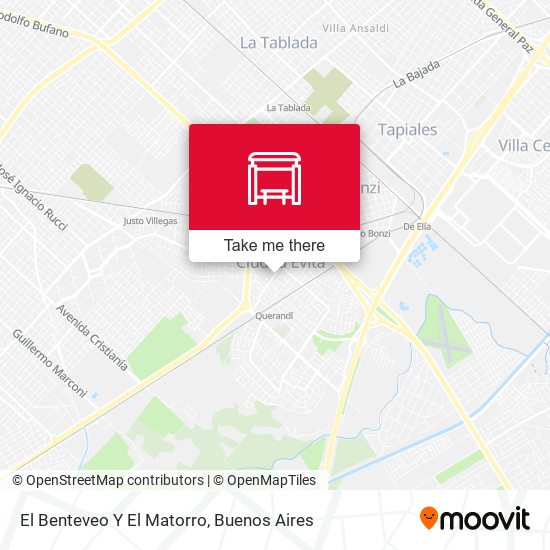 El Benteveo Y El Matorro map