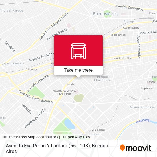 Avenida Eva Perón Y Lautaro (56 - 103) map