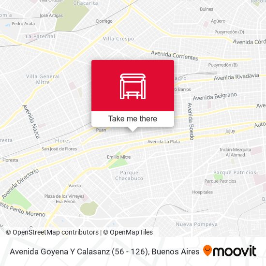 Avenida Goyena Y Calasanz (56 - 126) map