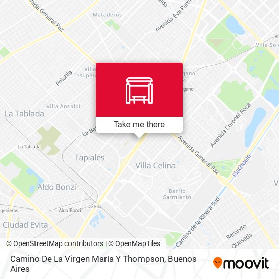 Camino De La Virgen María Y Thompson map