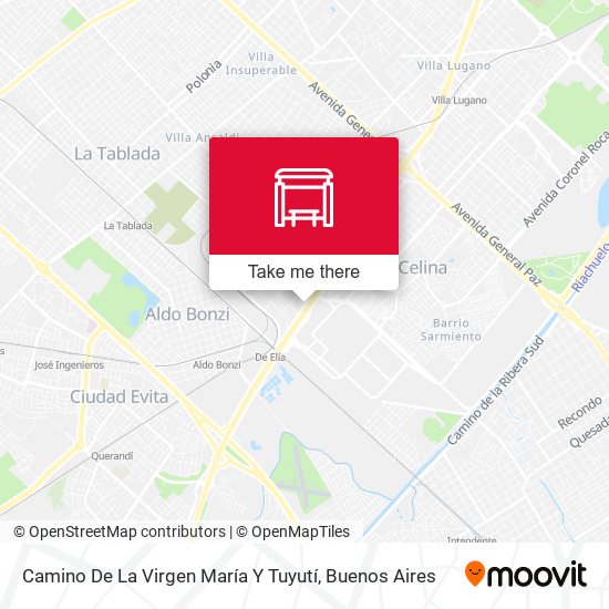 Mapa de Camino De La Virgen María Y Tuyutí