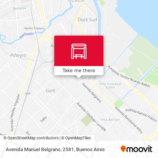 Mapa de Avenida Manuel Belgrano, 2581