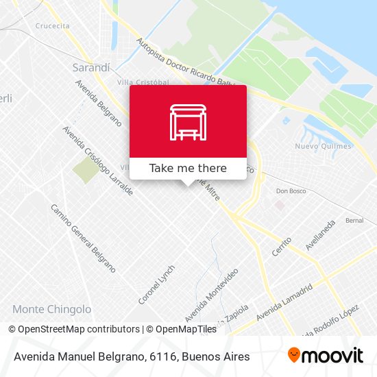 Mapa de Avenida Manuel Belgrano, 6116