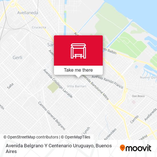 Mapa de Avenida Belgrano Y Centenario Uruguayo