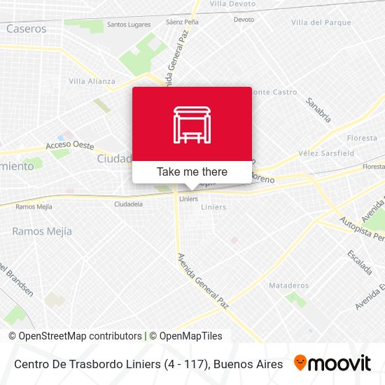 Centro De Trasbordo Liniers (4 - 117) map