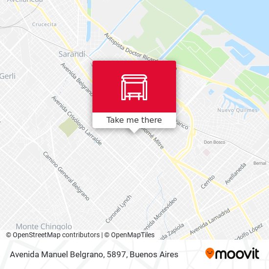 Mapa de Avenida Manuel Belgrano, 5897