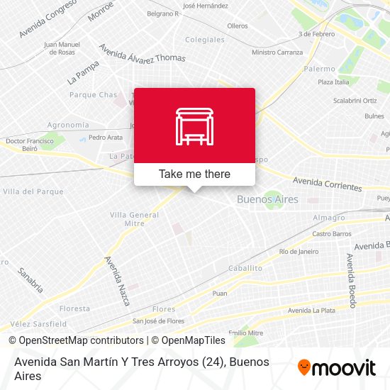 Avenida San Martín Y Tres Arroyos (24) map