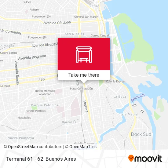 Mapa de Terminal 61 - 62