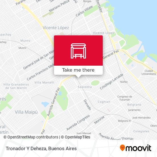 Mapa de Tronador Y Deheza