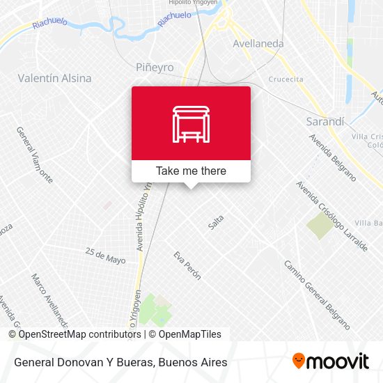 Mapa de General Donovan Y Bueras
