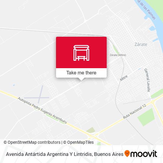 Avenida Antártida Argentina Y Lintridis map