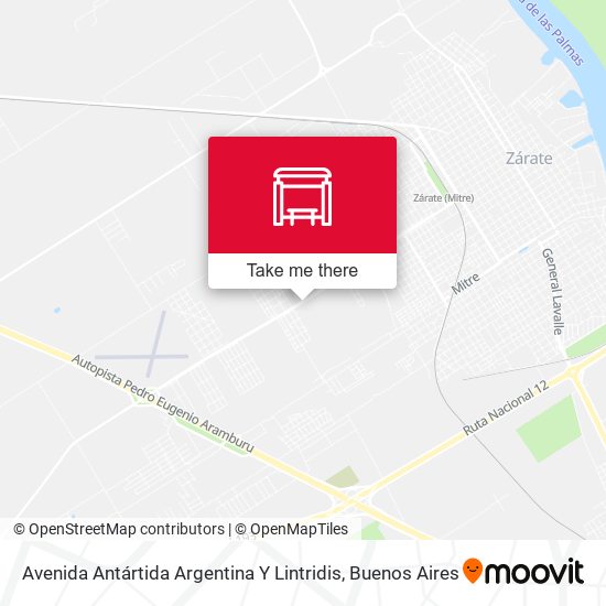 Avenida Antártida Argentina Y Lintridis map