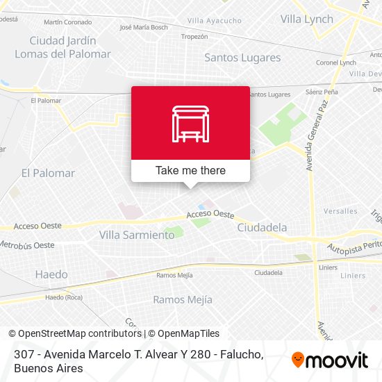 307 - Avenida Marcelo T. Alvear Y 280 - Falucho map