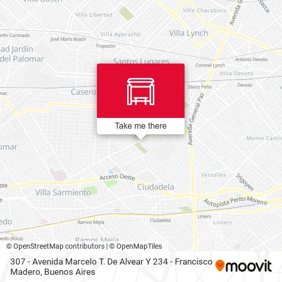 307 - Avenida Marcelo T. De Alvear Y 234 - Francisco Madero map