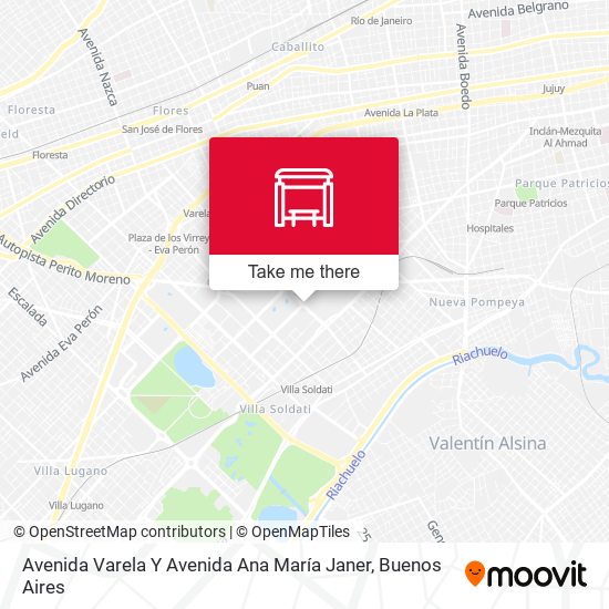 Avenida Varela Y Avenida Ana María Janer map