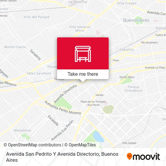 Mapa de Avenida San Pedrito Y Avenida Directorio