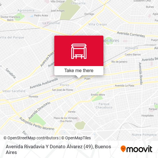 Avenida Rivadavia Y Donato Álvarez (49) map