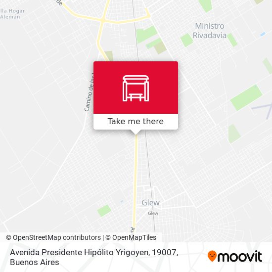 Mapa de Avenida Presidente Hipólito Yrigoyen, 19007