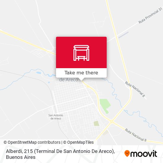 Mapa de Alberdi, 215 (Terminal De San Antonio De Areco)