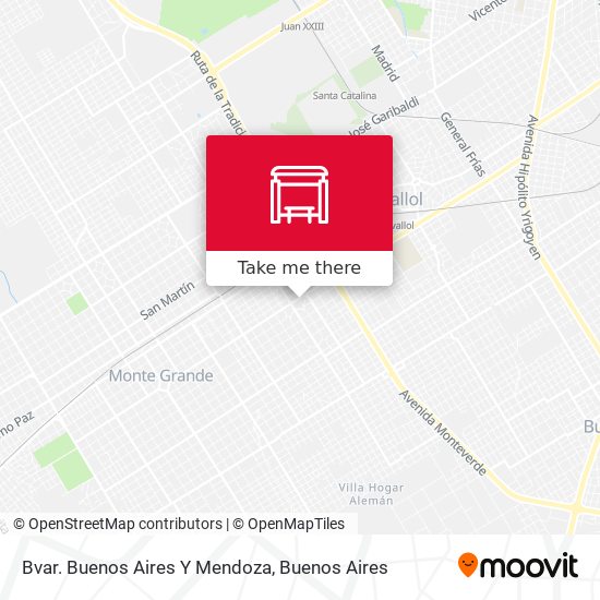 Mapa de Bvar. Buenos Aires Y Mendoza