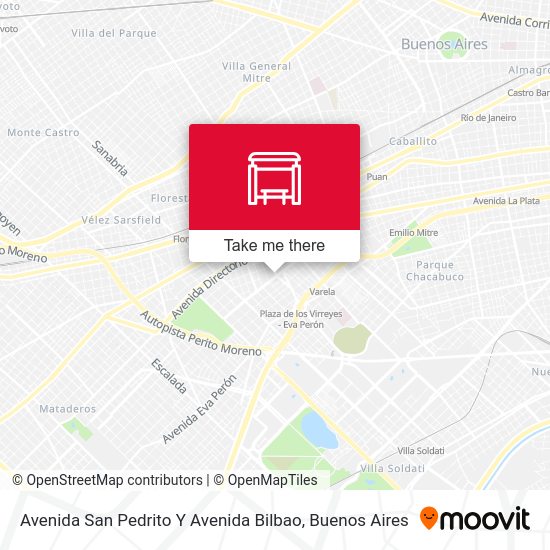 Avenida San Pedrito Y Avenida Bilbao map