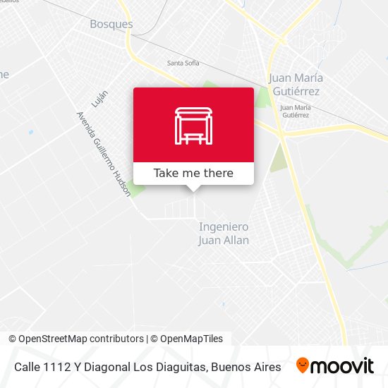 Mapa de Calle 1112 Y  Diagonal Los Diaguitas