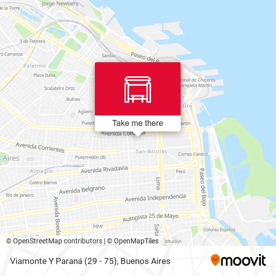 Mapa de Viamonte Y Paraná (29 - 75)
