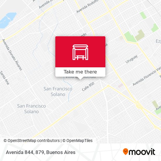 Mapa de Avenida 844, 879