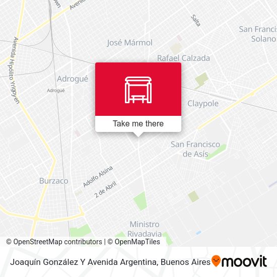 Joaquín González Y Avenida Argentina map
