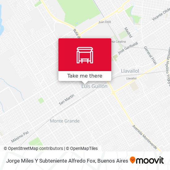 Mapa de Jorge Miles Y Subteniente Alfredo Fox