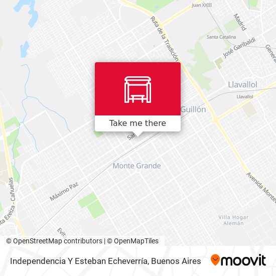 Mapa de Independencia Y Esteban Echeverría